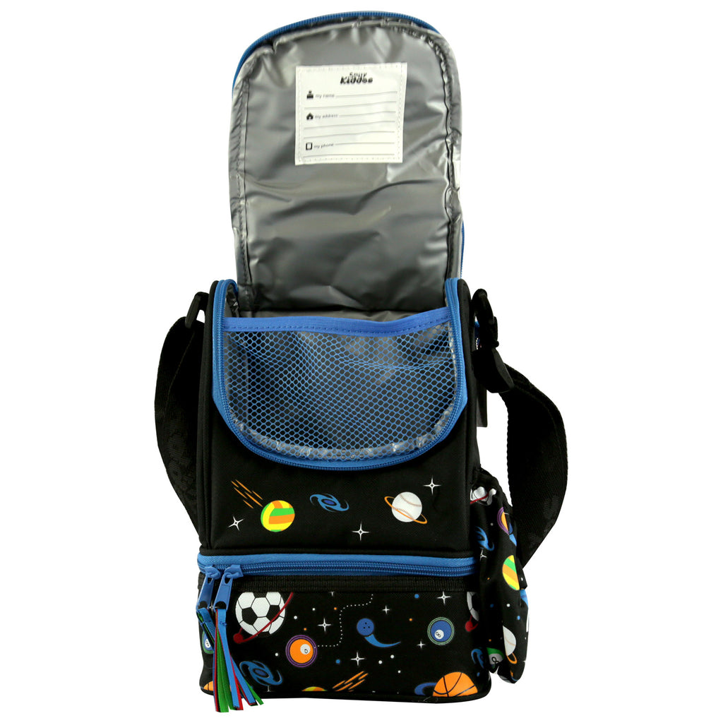 Smily Strap Lunch Bag Black
