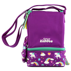 Smily Kiddos Strap lunch bag for kids school - Purple