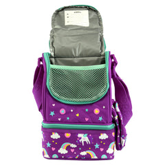 Smily Kiddos Strap lunch bag for kids school - Purple