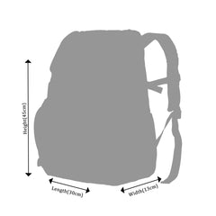 U Shape Backpack Light Blue dimensions