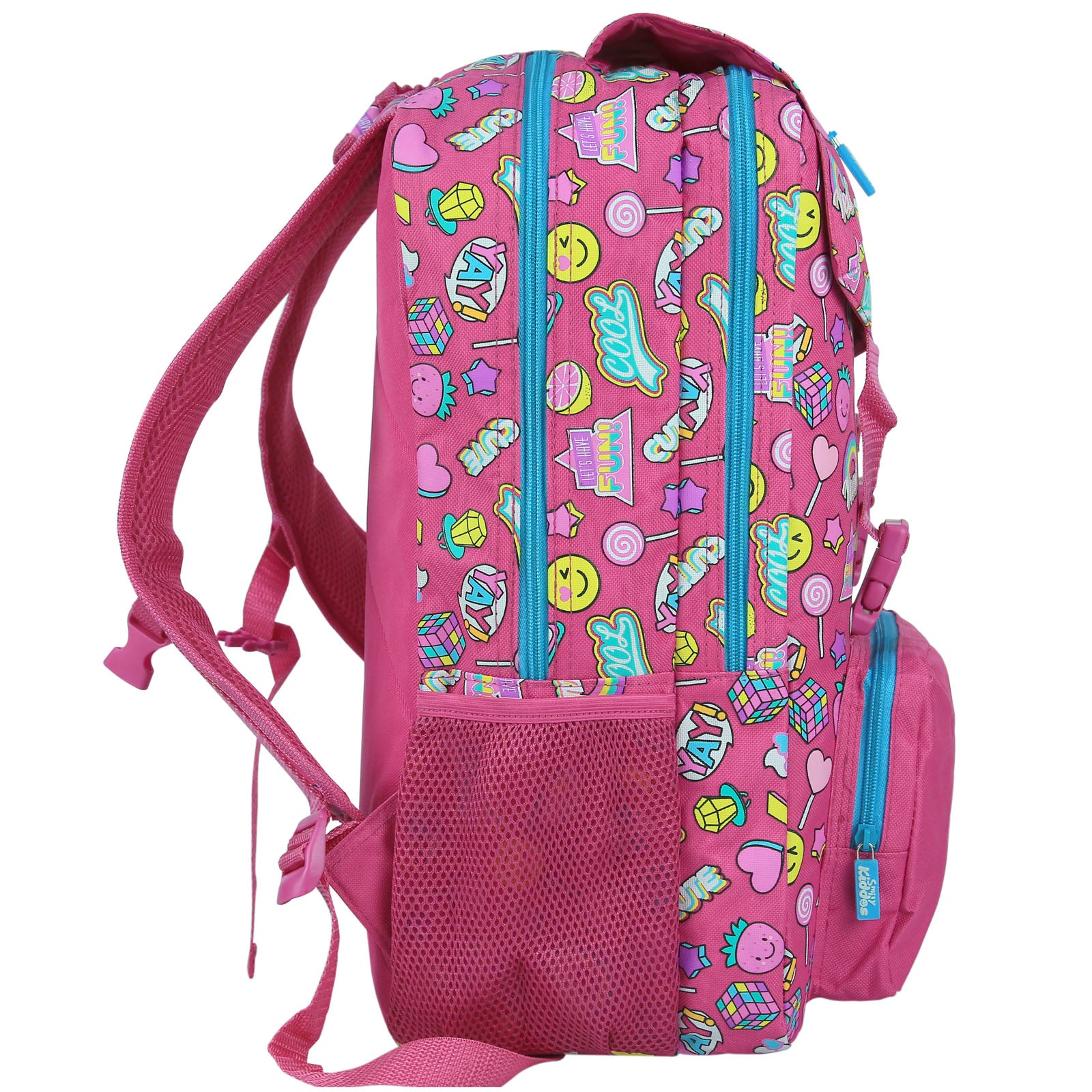 Fancy Backpack pink side