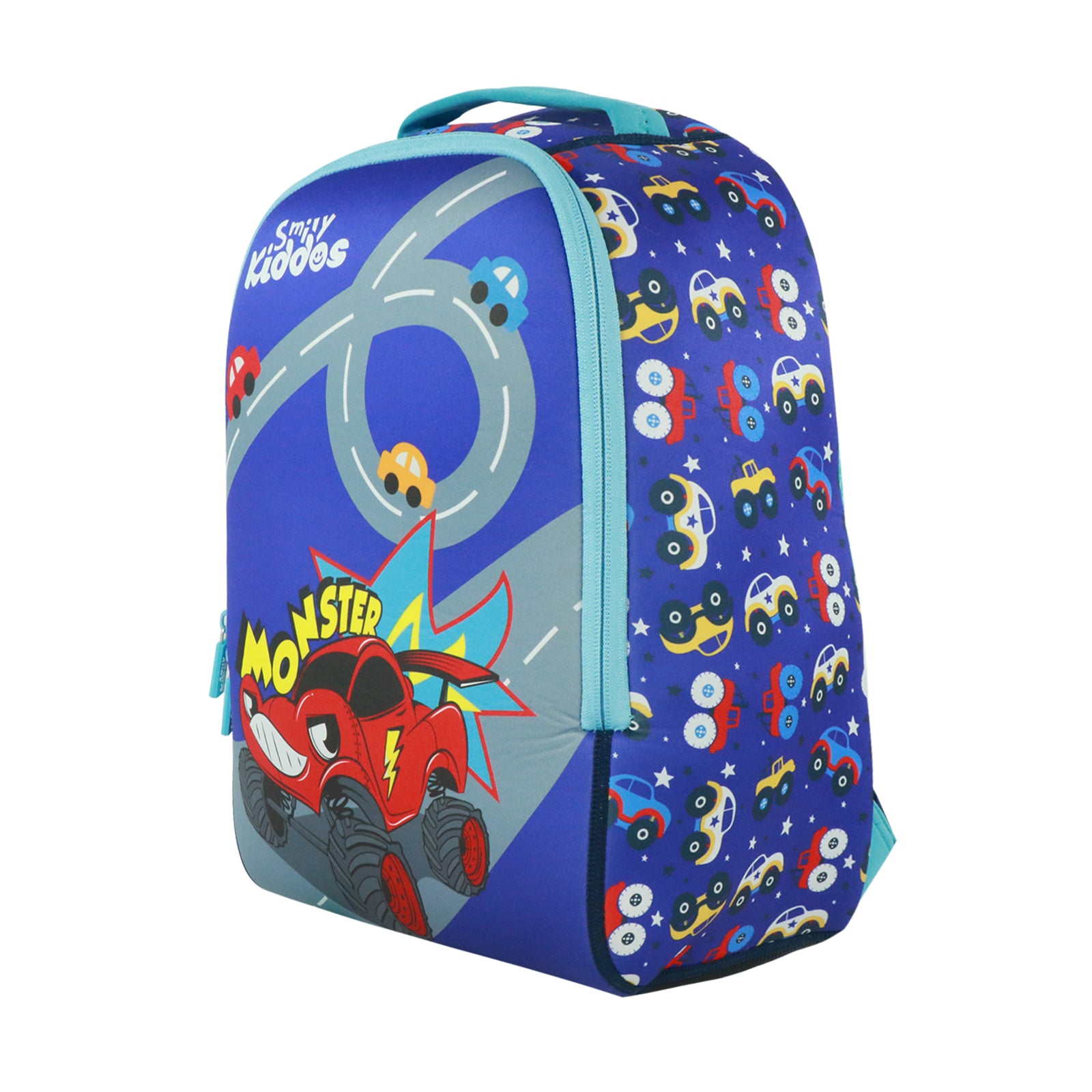 Smily kiddos Junior backpack - Monster Car blue