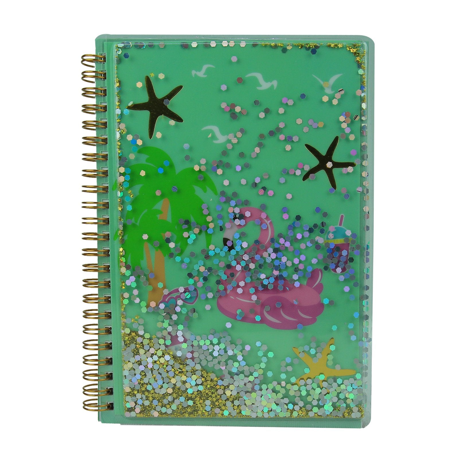 Twinkle Metallic Spiral Notebook Light Blue