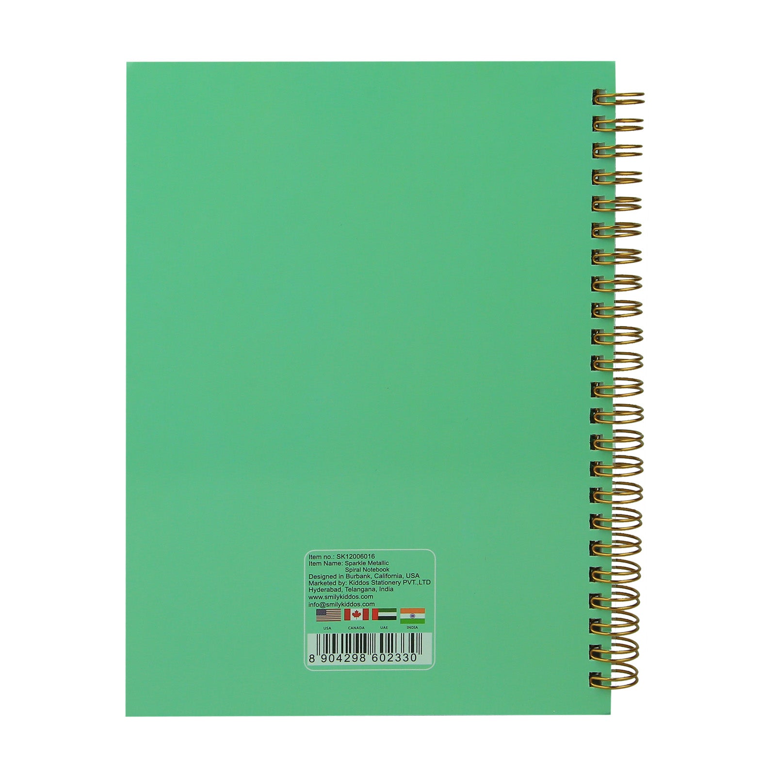 Twinkle Metallic Spiral Notebook Light Blue