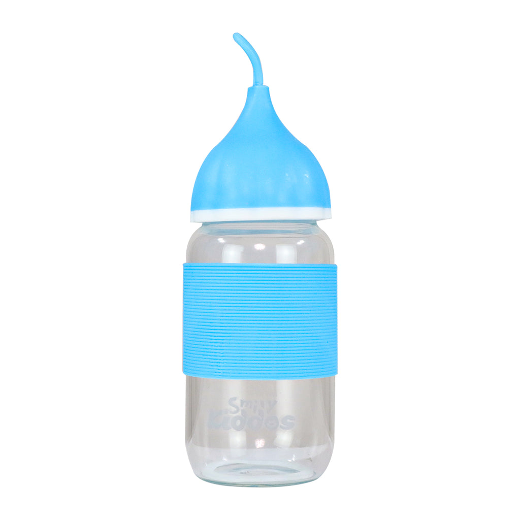 Smily Kiddos Glass bottles for Kids Blue