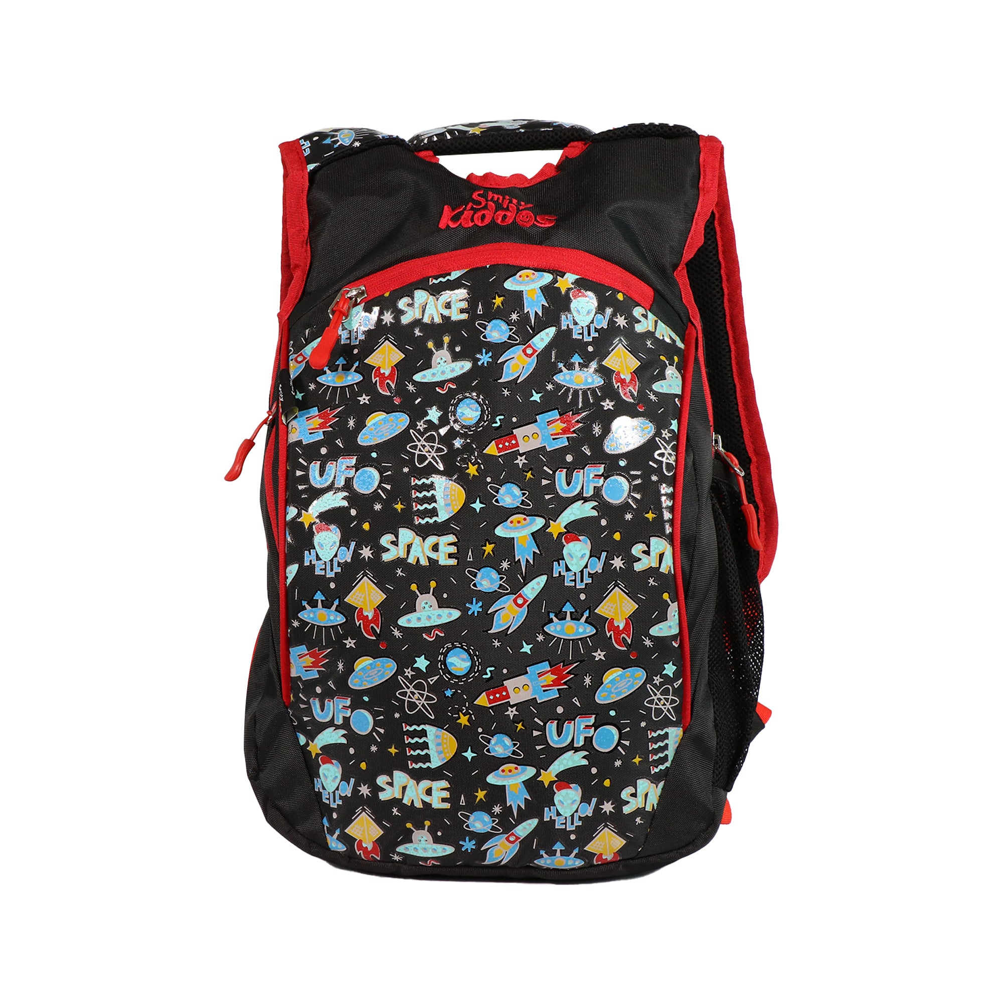 Smily Space theme combo-backpack, sling bag, messenger bag, lunch bag and pouch