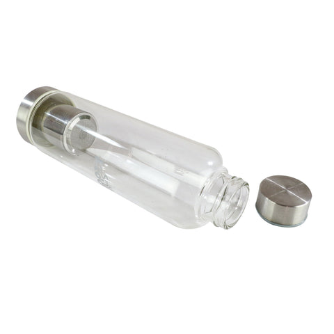 Image of Smily Kiddos Glass bottles with Removable Stainless Steel Infuser Black