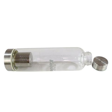 Image of Smily Kiddos Glass bottles with Removable Stainless Steel Infuser Black