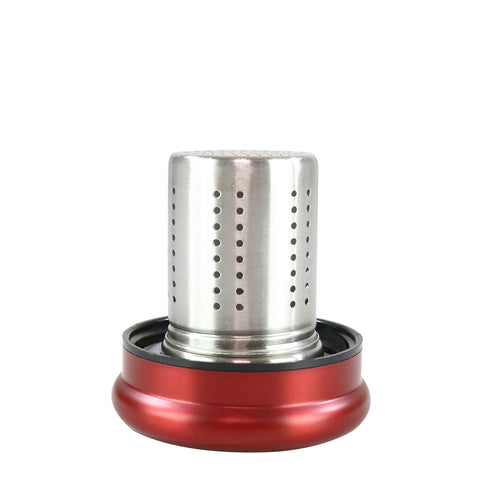 Image of Smily Kiddos Glass bottles with Removable Stainless Steel Infuser Red