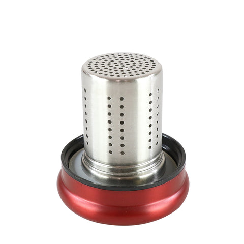Image of Smily Kiddos Glass bottles with Removable Stainless Steel Infuser Red