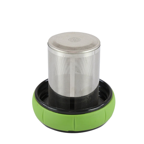 Image of Smily Kiddos Glass bottles with Removable Stainless Steel Infuser Green