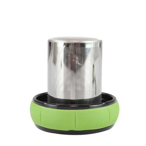Image of Smily Kiddos Glass bottles with Removable Stainless Steel Infuser Green