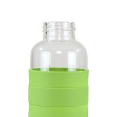 Smily Kiddos Glass bottles with Removable Stainless Steel Infuser Green