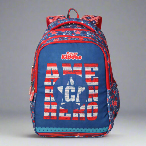 Image of Smily kiddos American Hero Blue Backpack