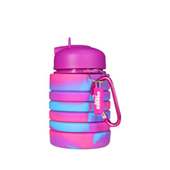 Smily Kiddos Silicone Expandable & Foldable Water Bottle Purple & Pink