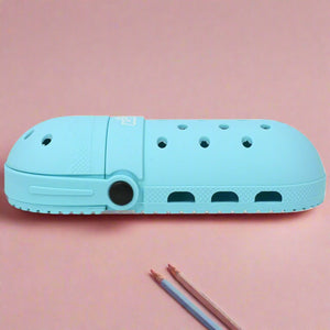 Silicone shoe pencil case - Light blue