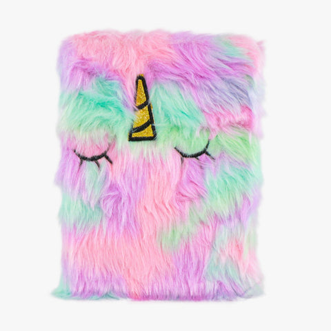 Image of Smily Kiddos Serene Unicorn theme fluffy Notebook Pink