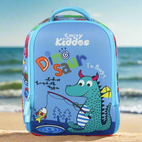 Image of Smily Kiddos Preschool Backpack Dino Theme Blue