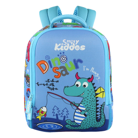 Image of Smily Kiddos Preschool Backpack Dino Theme Blue