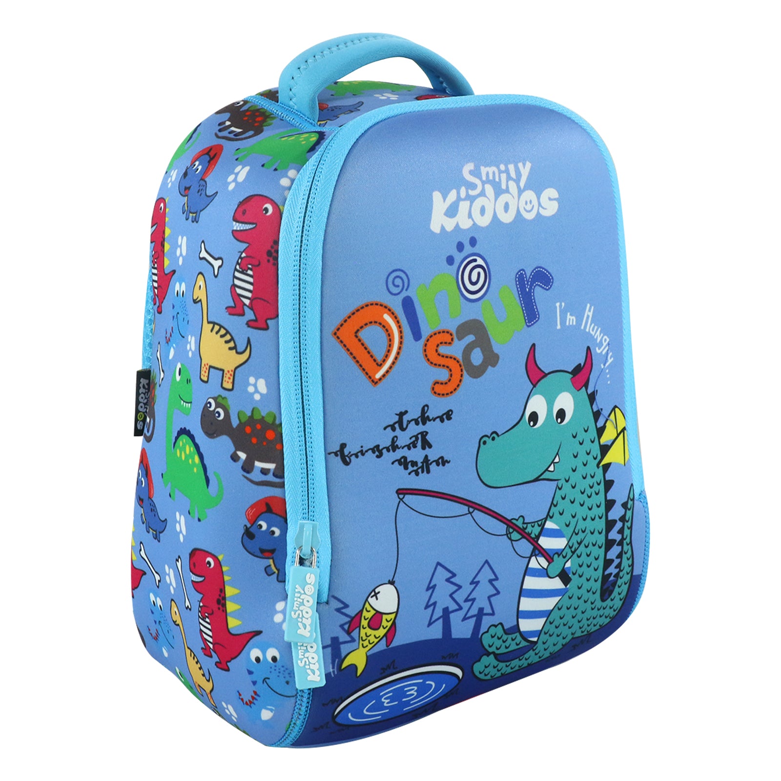 Smily Kiddos Preschool Backpack Dino Theme Blue