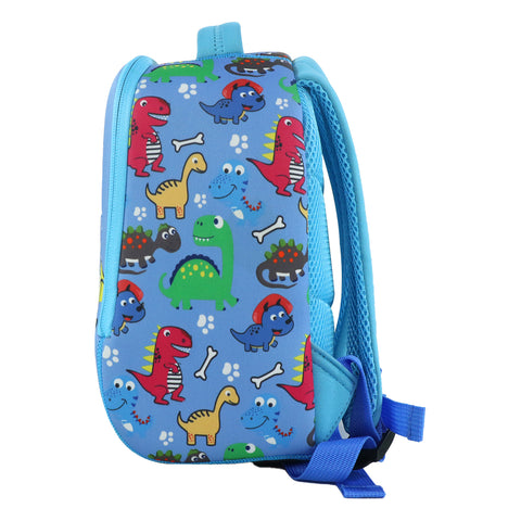 Image of Smily Kiddos Preschool Backpack Dino Theme Blue