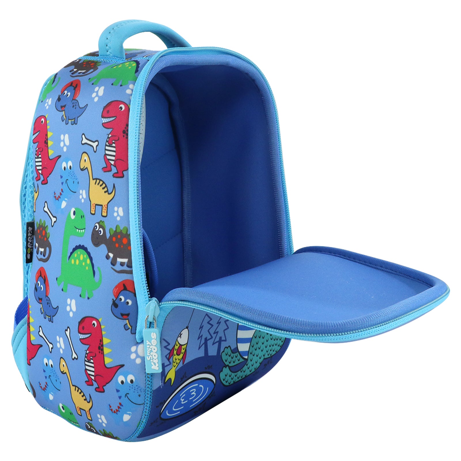 Smily Kiddos Preschool Backpack Dino Theme Blue