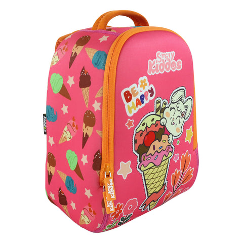 Image of Smily Kiddos Preschool Backpack Ice Cream Theme Pink