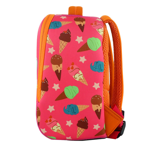 Image of Smily Kiddos Preschool Backpack Ice Cream Theme Pink