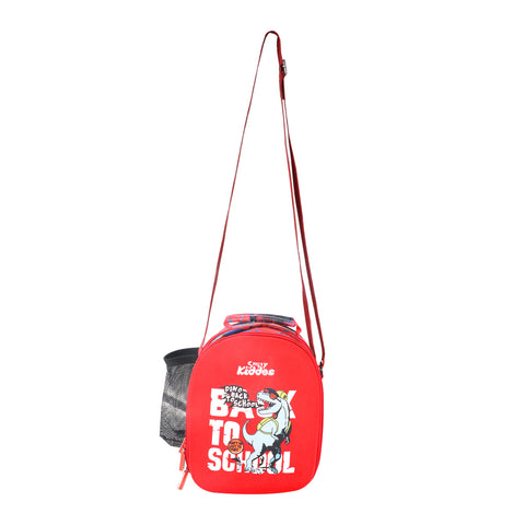 Image of Smily Kiddos Hartop Eva Lunch Bag Dino Theme - Red