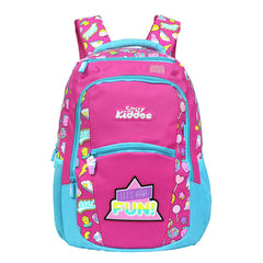 Smily Kiddos Dual Color Backpack Fun Theme Pink