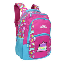 Smily Kiddos Dual Color Backpack Fun Theme Pink