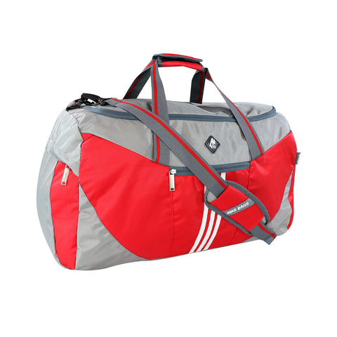 Image of Mike Bags Delta Duffle Bag- Red & Grey