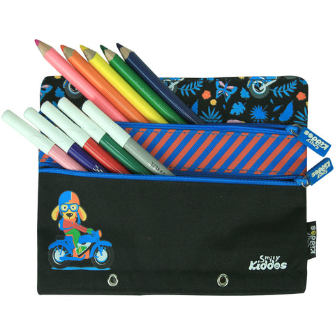 Image of Smily Kiddos Fancy A5 Pencil Case Black