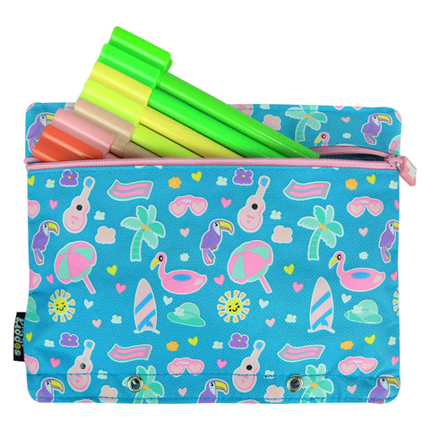 Image of Smily Kiddos Fancy A5 Pencil Case Light Blue