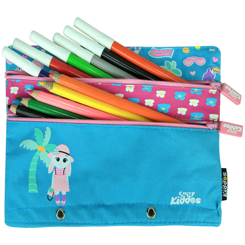 Image of Smily Kiddos Fancy A5 Pencil Case Light Blue