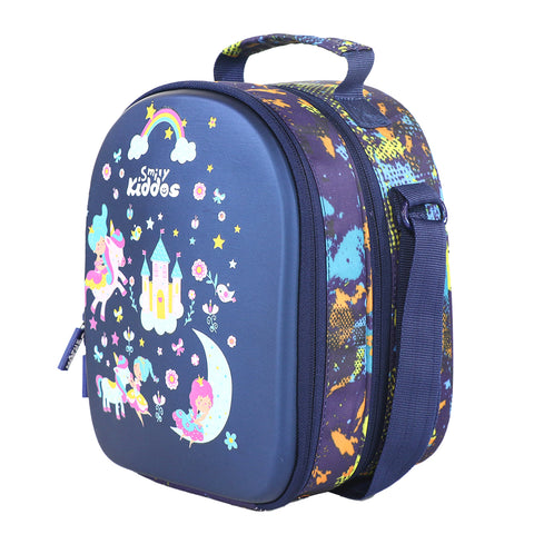 Image of Smily Kiddos Hartop Eva Lunch Bag Unicorn theme - Blue