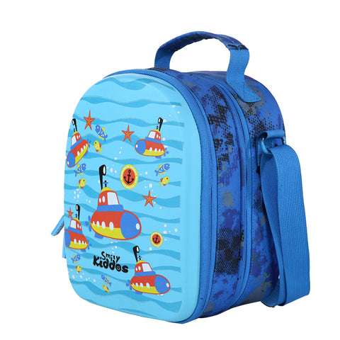Image of Smily Kiddos Hartop Eva Lunch Bag submarine theme - Light Blue