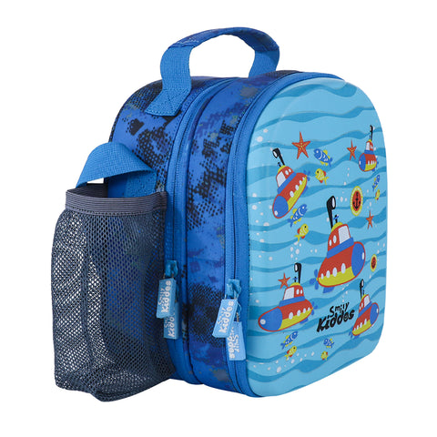 Image of Smily Kiddos Hartop Eva Lunch Bag submarine theme - Light Blue