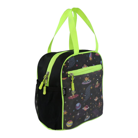 Image of Smily kiddos joy lunch bag- Alien theme - Black
