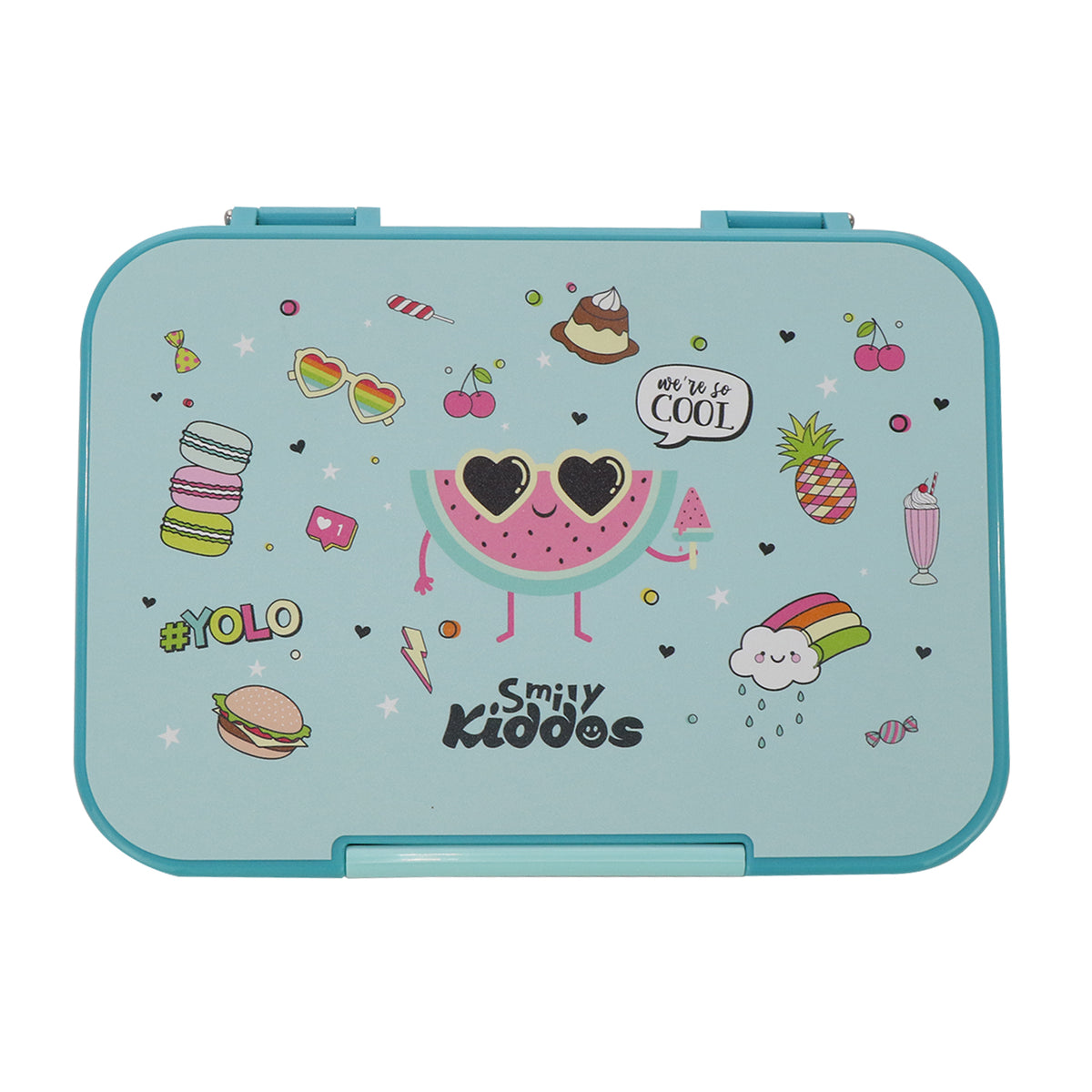 Smily Kiddos Bento lunch box - Cool Fruit Theme Light Blue