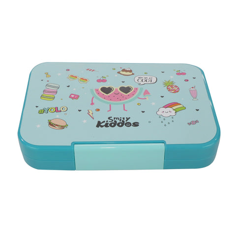 Image of Smily Kiddos Bento lunch box-Cool Fruit Theme Light Blue