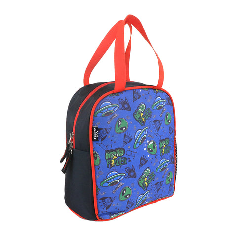 Smily kiddos joy lunch bag- Alien theme - Blue