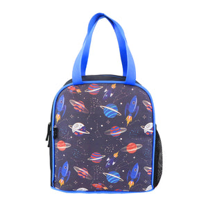 Smily kiddos joy lunch bag- space Theme - Violet