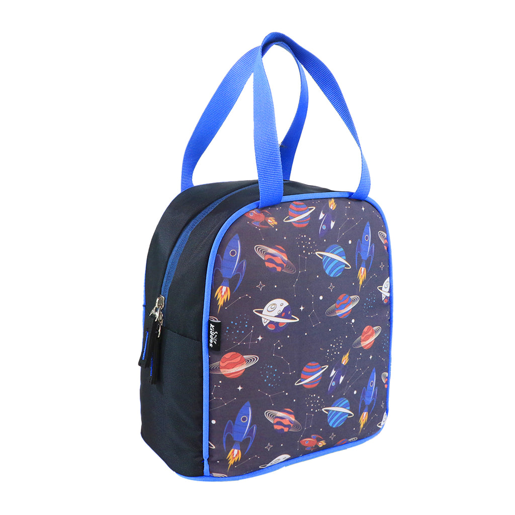 Smily kiddos joy lunch bag- space Theme - Violet