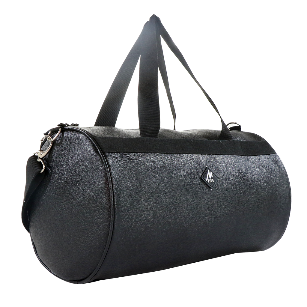 Mike PU Leather Duffle Bag - Black
