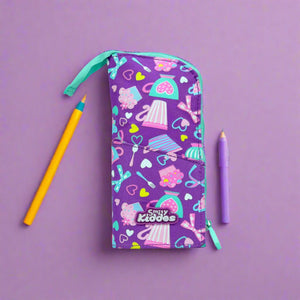 Smily Pen Holder Case Purple