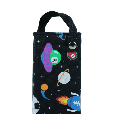 Image of Smily Tray Pencil Case Space Theme Black