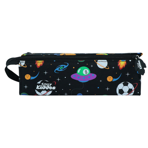 Image of Smily Tray Pencil Case Space Theme Black