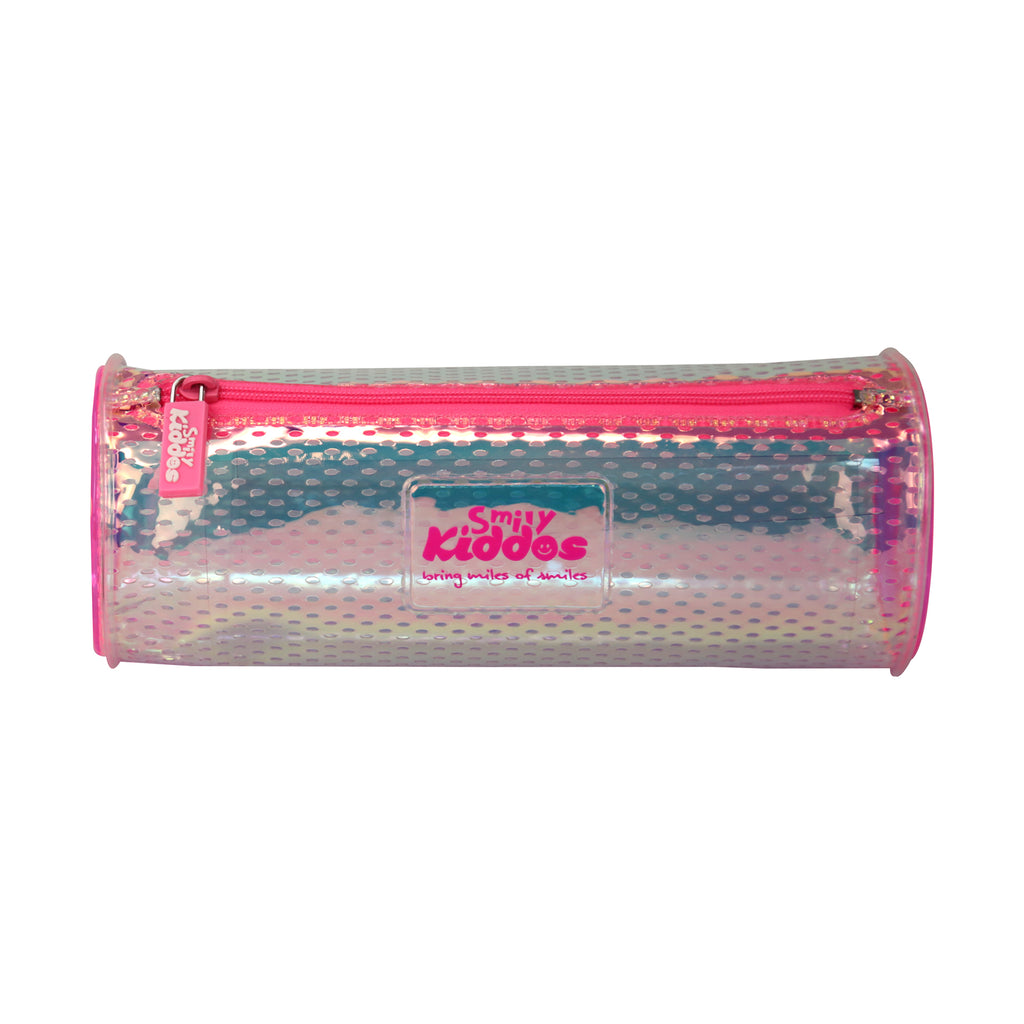 Smily Glossy Pencil Pouch Pink