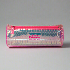 Smily Glossy Pencil Pouch Pink